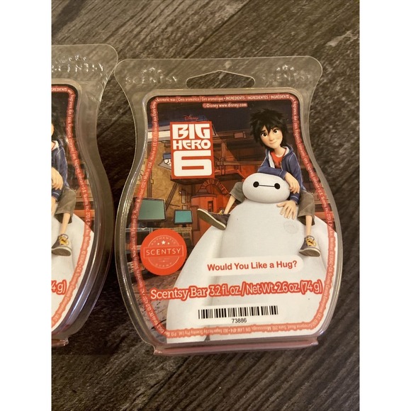 New Big Hero Six Disney Scentsy Bars Would You Like A Hug Lot of 2 Wax Melts NIP - Picture 3 of 8
